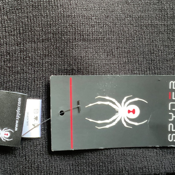 Spyder Jacquard Logo Stripe Gaitor Neck Warmer Men’s Black & Blue Color OS NWT - Picture 10 of 12